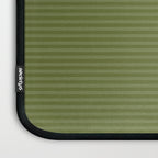 Ultra Fine Stripes Narrow Stripe Pattern in Olive Moss Green Laptop Sleeve Gallery Image 3