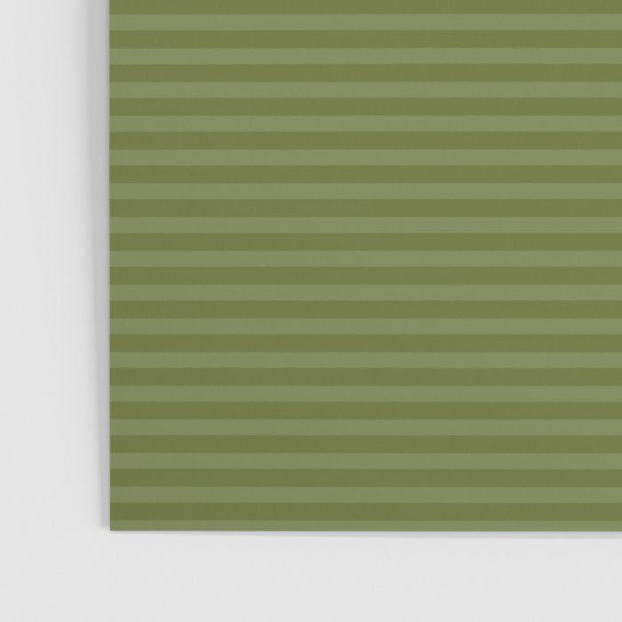 Ultra Fine Stripes Narrow Stripe Pattern in Olive Moss Green Poster Gallery Image 3