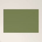 Ultra Fine Stripes Narrow Stripe Pattern in Olive Moss Green Welcome Mat Gallery Image 1