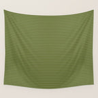 Ultra Fine Stripes Narrow Stripe Pattern in Olive Moss Green Wall Tapestry Gallery Image 4