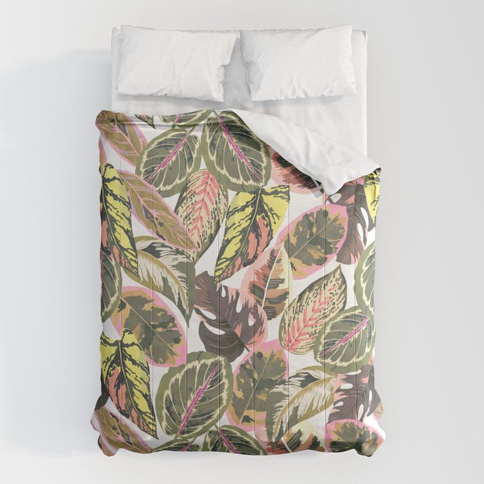 Wild jungle botanical leaves 63 Comforter Gallery Image 1