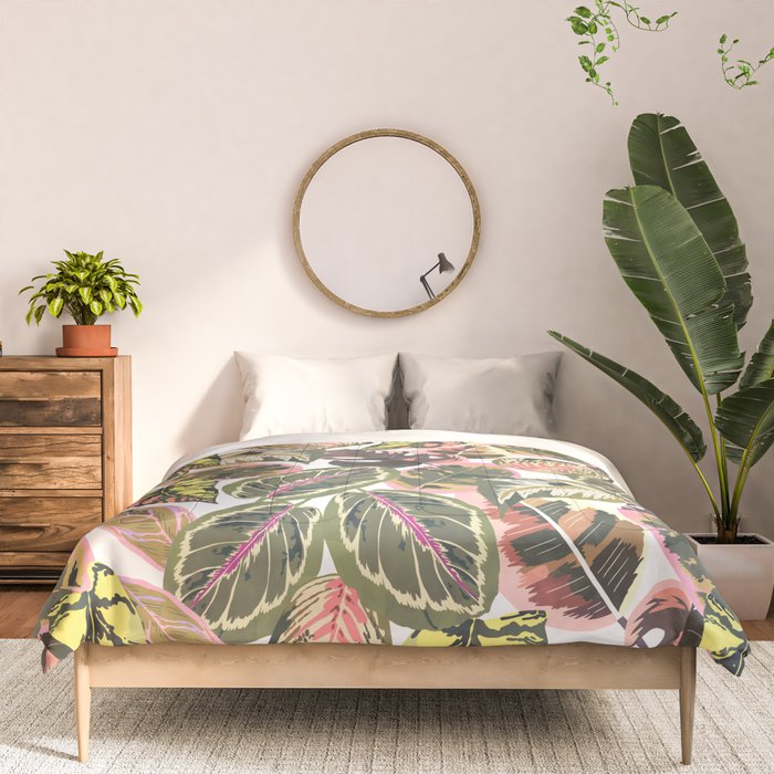 Wild jungle botanical leaves 63 Comforter Gallery Image 3