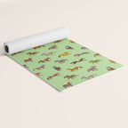 Off to the Horse Races (Mint) Yoga Mat Gallery Image 2