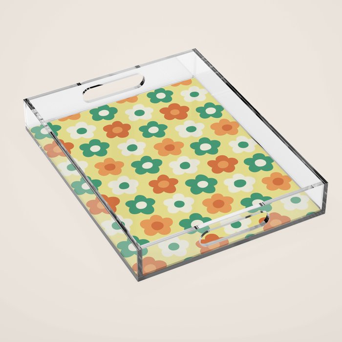 2000 floral Acrylic Tray Gallery Image 1