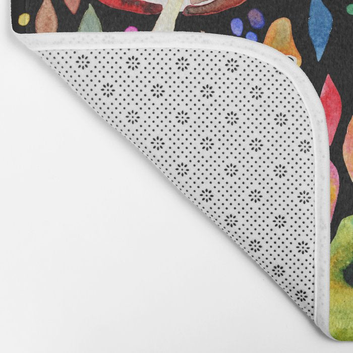 Mushroom Magic - Charcoal Bath Mat Gallery Image 2