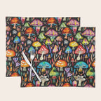 Mushroom Magic - Charcoal Placemat Gallery Image 1