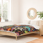 Mushroom Magic - Charcoal Duvet Cover Gallery Image 2