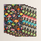 Mushroom Magic - Charcoal Wrapping Paper Gallery Image 3