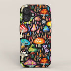 Mushroom Magic - Charcoal iPhone Case Gallery Image 1