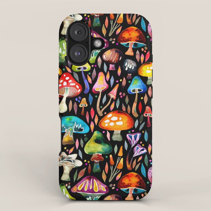 Mushroom Magic - Charcoal iPhone Case Gallery Image 1