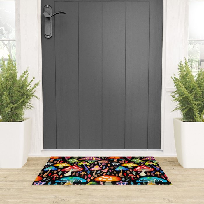 Mushroom Magic - Charcoal Welcome Mat Gallery Image 3