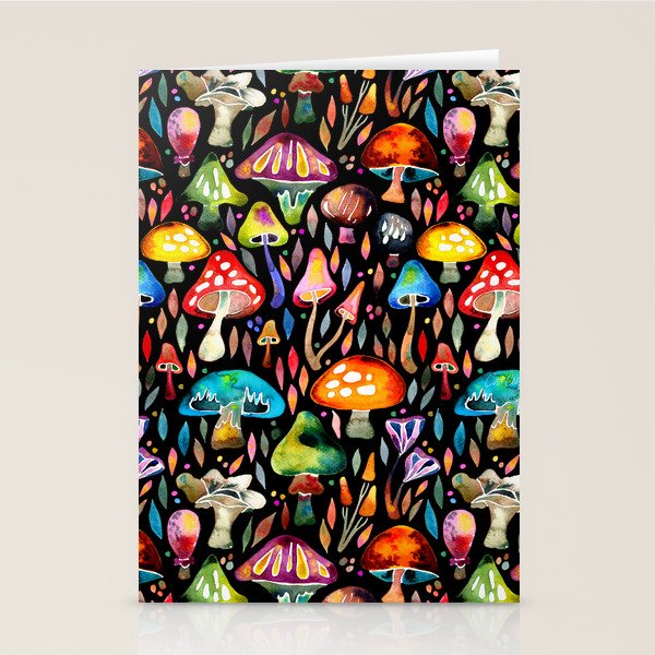 Mushroom Magic - Charcoal Stationery Card Gallery Image 2