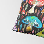 Mushroom Magic - Charcoal Pillow Sham Gallery Image 4
