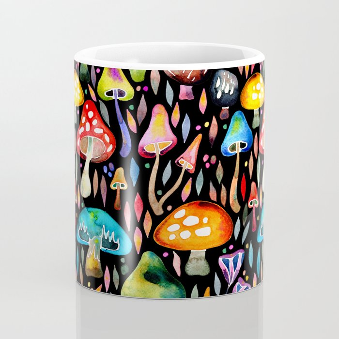 Mushroom Magic - Charcoal Coffee Mug Gallery Image 4