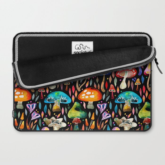 Mushroom Magic - Charcoal Laptop Sleeve Gallery Image 2
