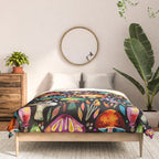Mushroom Magic - Charcoal Comforter Gallery Image 3