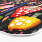 Mushroom Magic - Charcoal Bath Mat Gallery Image 3