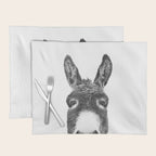 Hey Donkey BW Placemat Gallery Image 1