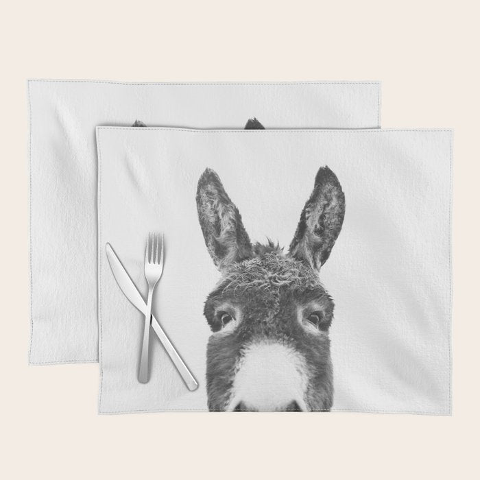 Hey Donkey BW Placemat Gallery Image 1