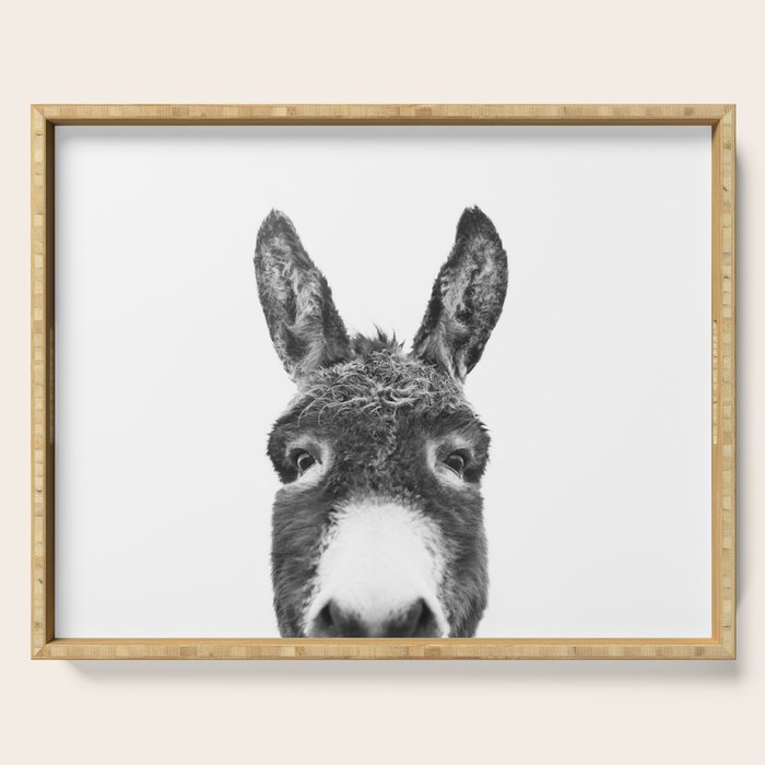 Hey Donkey BW Serving Tray Gallery Image 1