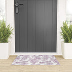 Toile de Jouy Vintage French Exotic Jungle Forest Lilac Blush & White Welcome Mat Gallery Image 3