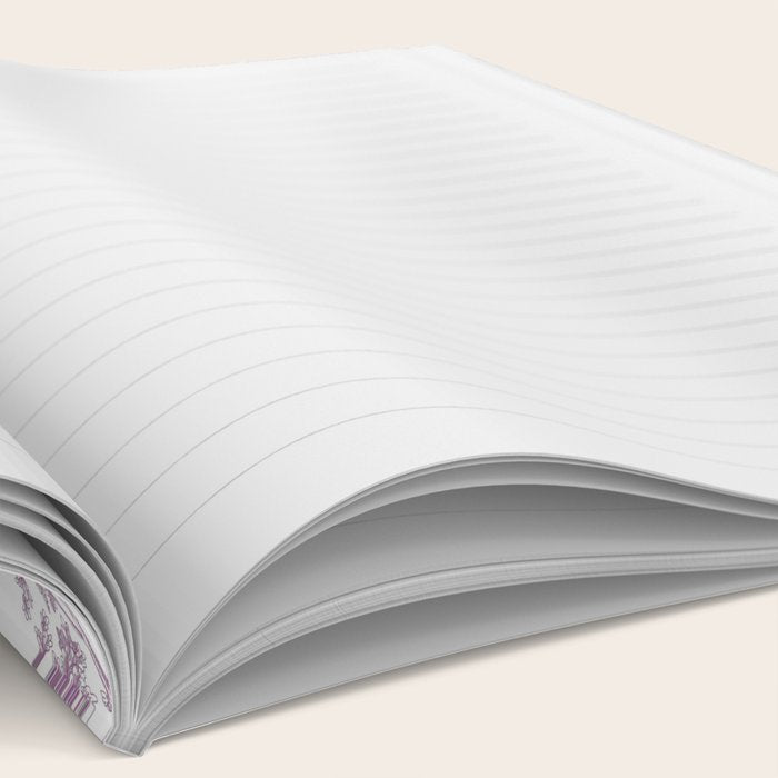 Toile de Jouy Vintage French Exotic Jungle Forest Lilac Blush & White Notebook Gallery Image 2