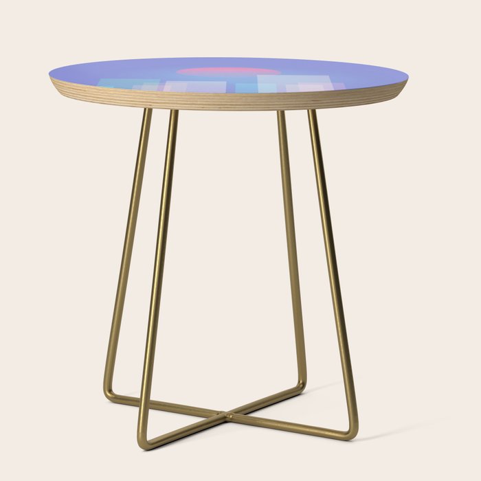 Abstract geometric pixel city 6 Side Table Gallery Image 1