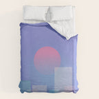 Abstract geometric pixel city 6 Duvet Cover Gallery Image 6