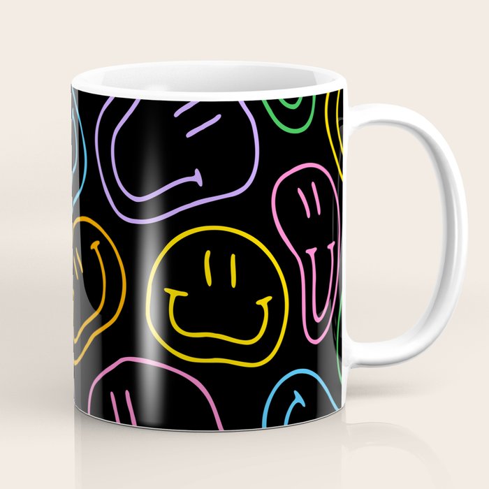 Colorful happy smiling face cartoon pattern Coffee Mug Gallery Image 1