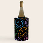 Colorful happy smiling face cartoon pattern Wine Chiller Gallery Image 1