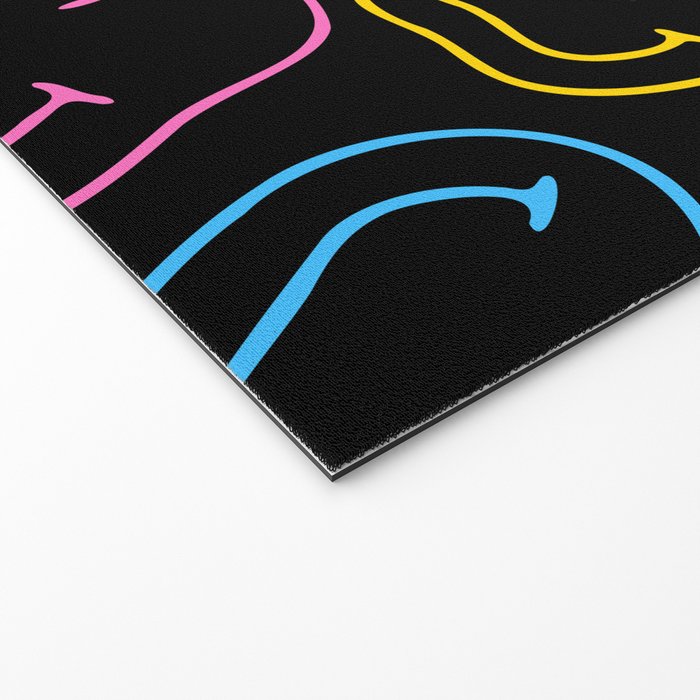Colorful happy smiling face cartoon pattern Welcome Mat Gallery Image 2