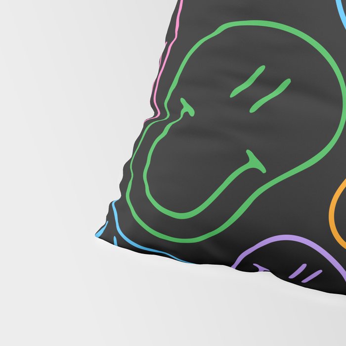Colorful happy smiling face cartoon pattern Pillow Sham Gallery Image 4