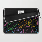 Colorful happy smiling face cartoon pattern Laptop Sleeve Gallery Image 2