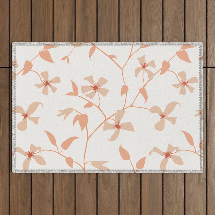 Floral Clematis Vine Outdoor Rug Gallery Image 1