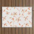 Floral Clematis Vine Outdoor Rug Gallery Image 1