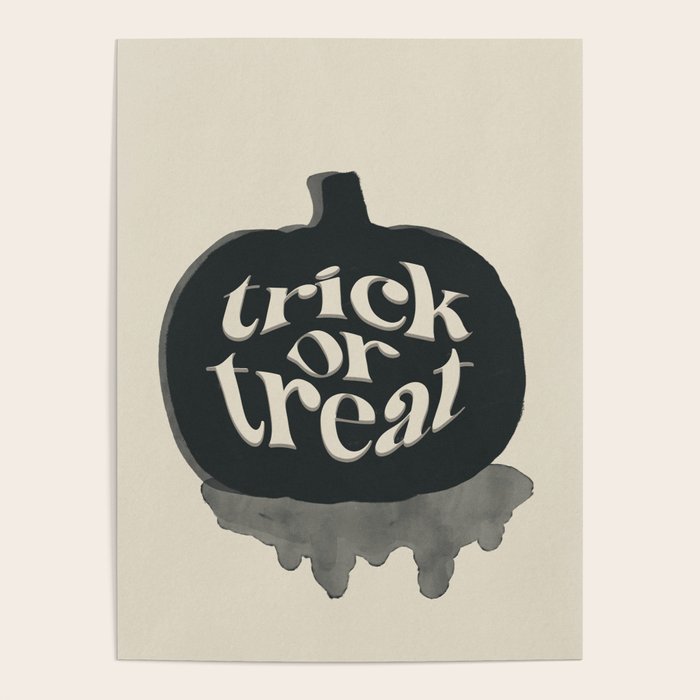 Jack-o-lantern Trick or Treat Halloween Print Poster Gallery Image 4