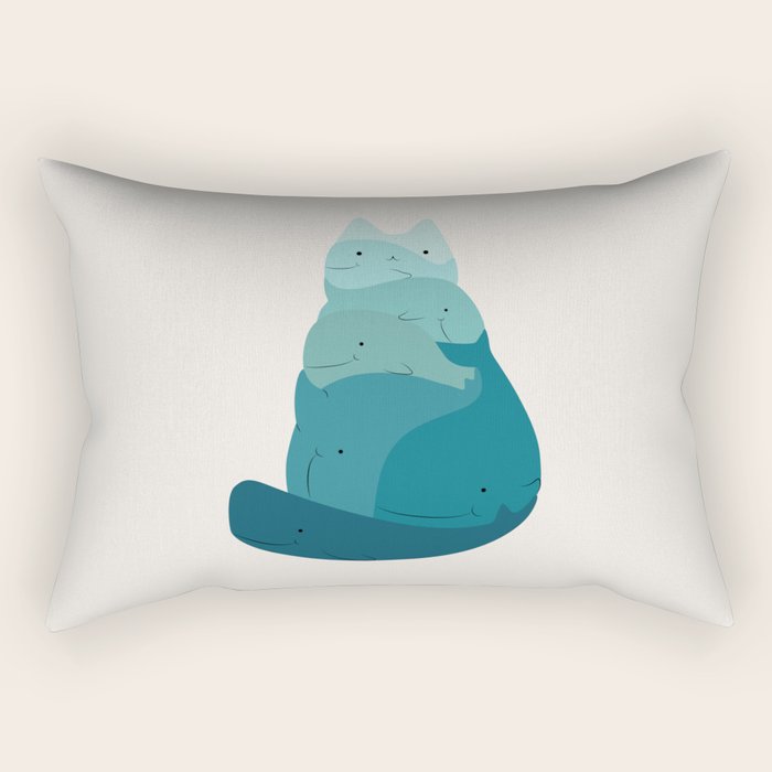 Cat Landscape 171: A Hungry Cat Rectangular Pillow Gallery Image 2