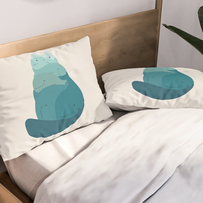 Cat Landscape 171: A Hungry Cat Pillow Sham Gallery Image 2