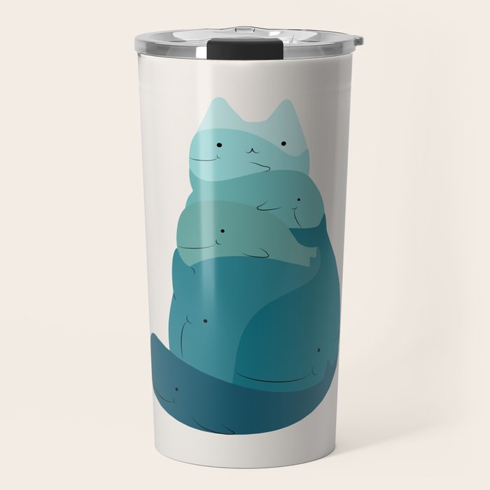 Cat Landscape 171: A Hungry Cat Travel Mug Gallery Image 1