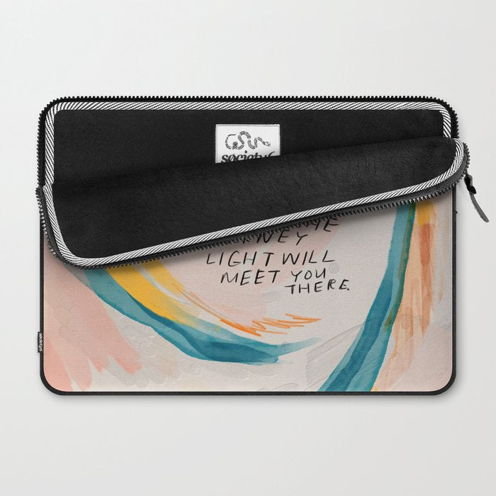 "And For Wherever You Are On The Journey Light Will Meet You There." Laptop Sleeve Gallery Image 2
