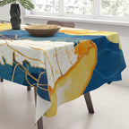 Yellow Metallic Jellyfish Tablecloth Gallery Image 3