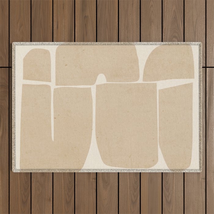 Modern Abstract Minimal Shapes 215 Outdoor Rug Gallery Image 1