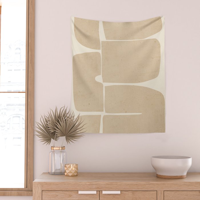 Modern Abstract Minimal Shapes 215 Wall Tapestry Gallery Image 2
