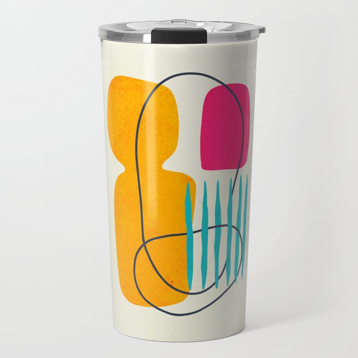 Mid Century Abstraction Travel Mug Gallery Image 1