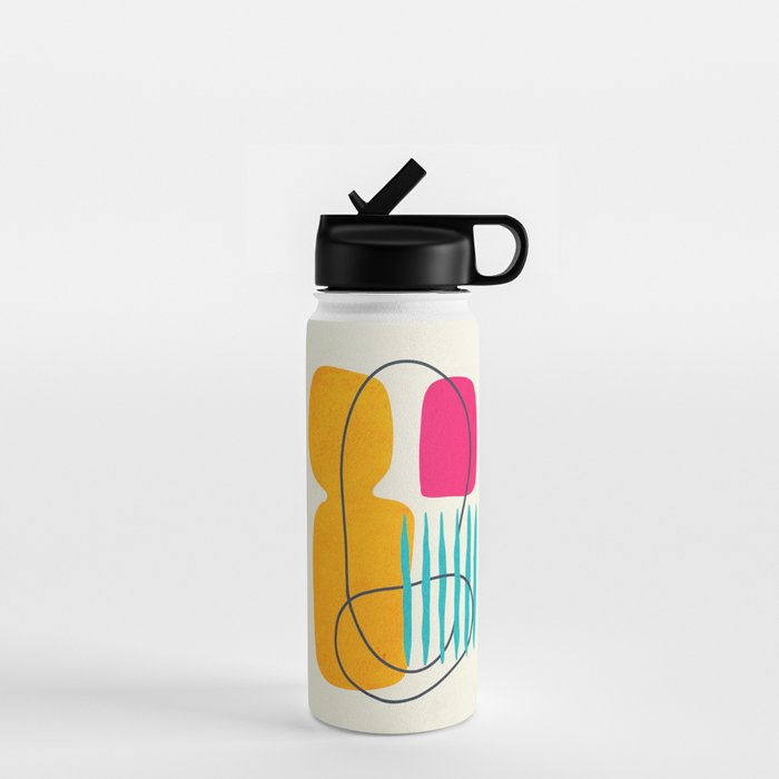 Mid Century Abstraction Water Bottle Gallery Image 1