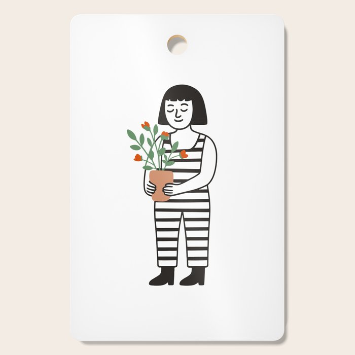 Nurture in Bloom Cutting Board Gallery Image 1