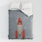 fox goes to the moon Comforter Gallery Image 6