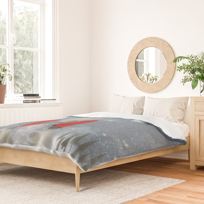 fox goes to the moon Duvet Cover Gallery Image 2