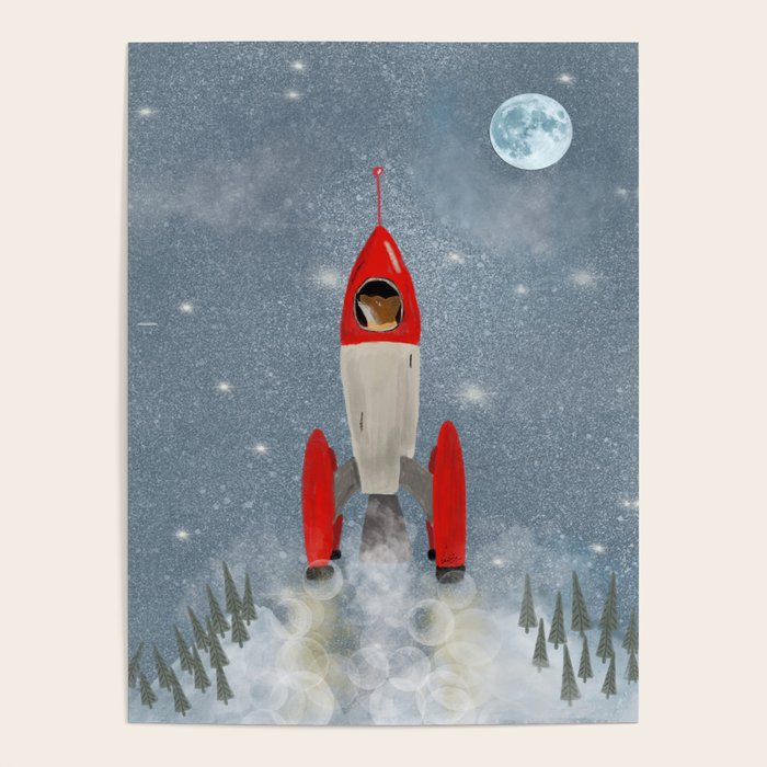 fox goes to the moon Poster Gallery Image 4