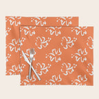Tropical summer flower pattern art Placemat Gallery Image 1
